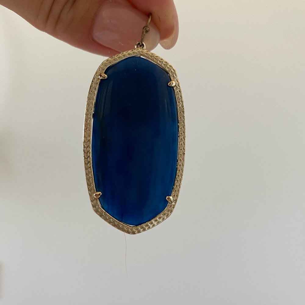 Deep Blue drop Earrings - Picture 6 of 6